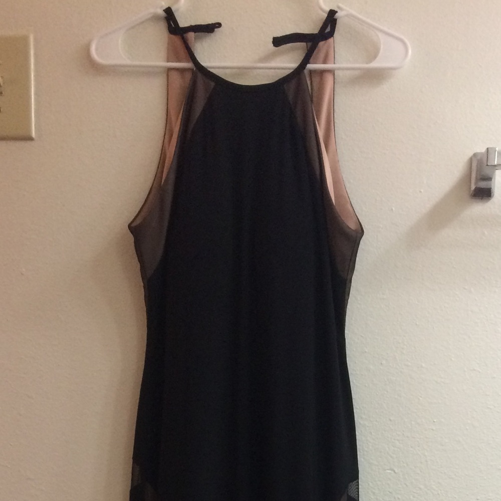 Night Way - Black/Nude Mesh Gown - Picture 4 of 7